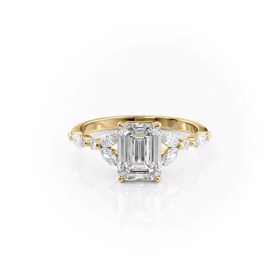 The Chelsea Set With A 1.5 Carat Emerald Lab Diamond
