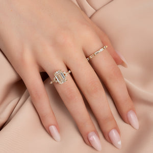 The Chelsea Set With A 2 Carat Emerald Lab Diamond