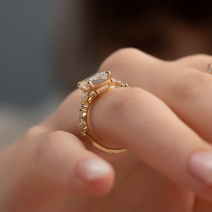 The Chelsea Set With A 2 Carat Emerald Lab Diamond