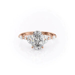 The Chelsea Set With A 2 Carat Oval Moissanite
