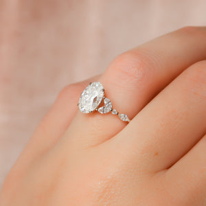 The Chelsea Set With A 2 Carat Oval Lab Diamond