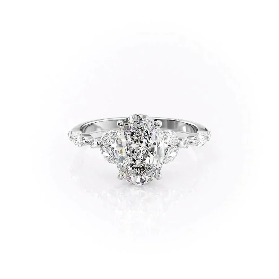 The Chelsea Set With A 2.5 Carat Oval Lab Diamond