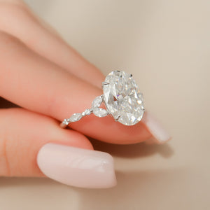The Chelsea Set With A 2 Carat Oval Lab Diamond