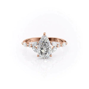 The Chelsea Set With A 2.5 Carat Pear Lab Diamond