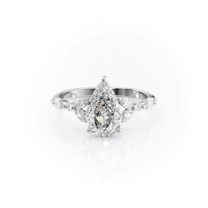 The Chelsea Set With A 2 Carat Pear Lab Diamond