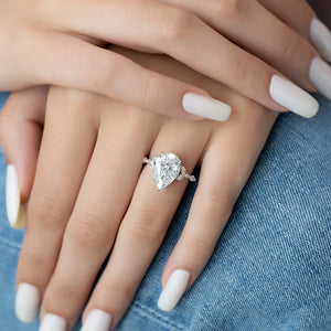 The Chelsea Set With A 2 Carat Pear Lab Diamond