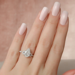 The Chelsea Set With A 2 Carat Pear Lab Diamond