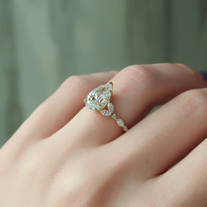 The Chelsea Set With A 3 Carat Pear Lab Diamond