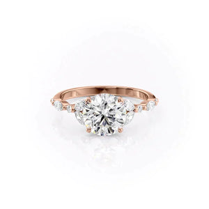 The Chelsea Set With A 2.5 Carat Round Lab Diamond