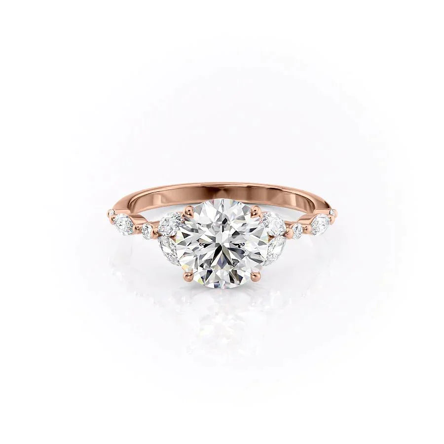 The Chelsea Set With A 1.5 Carat Round Lab Diamond