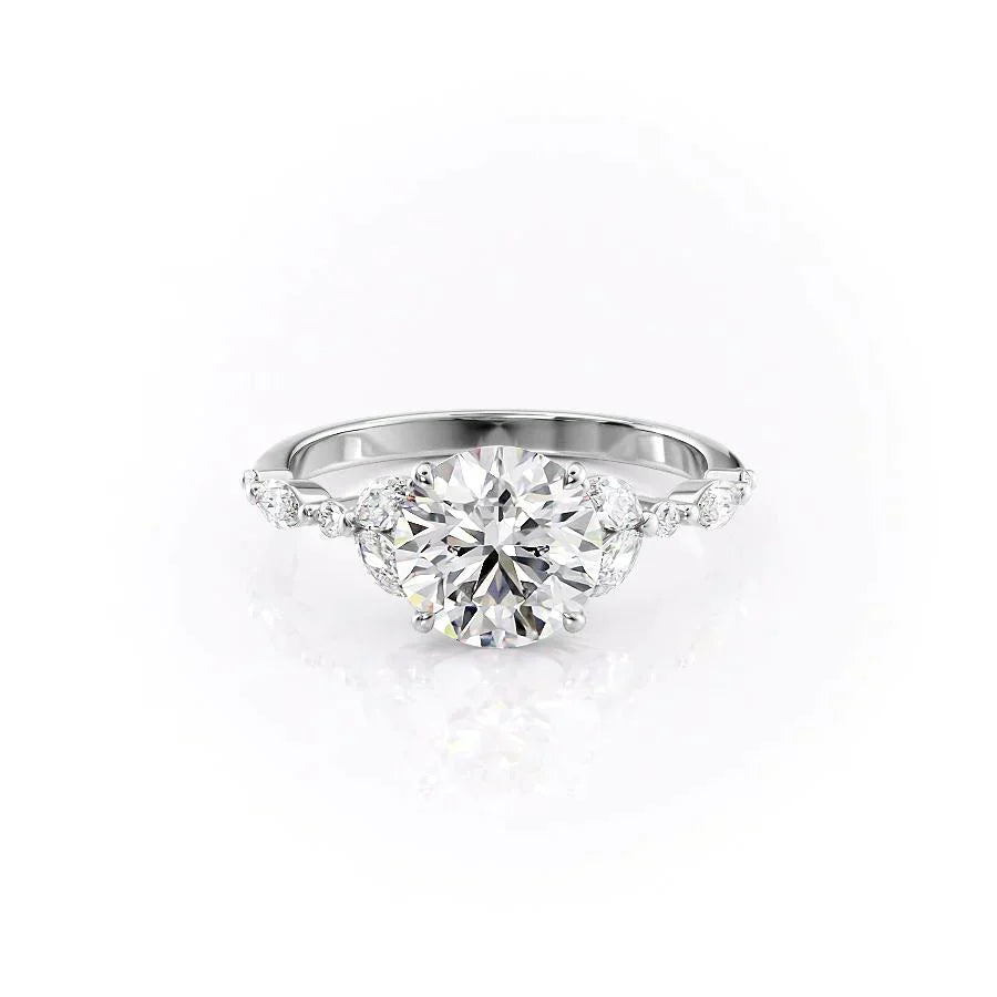 The Chelsea Set With A 2 Carat Round Moissanite