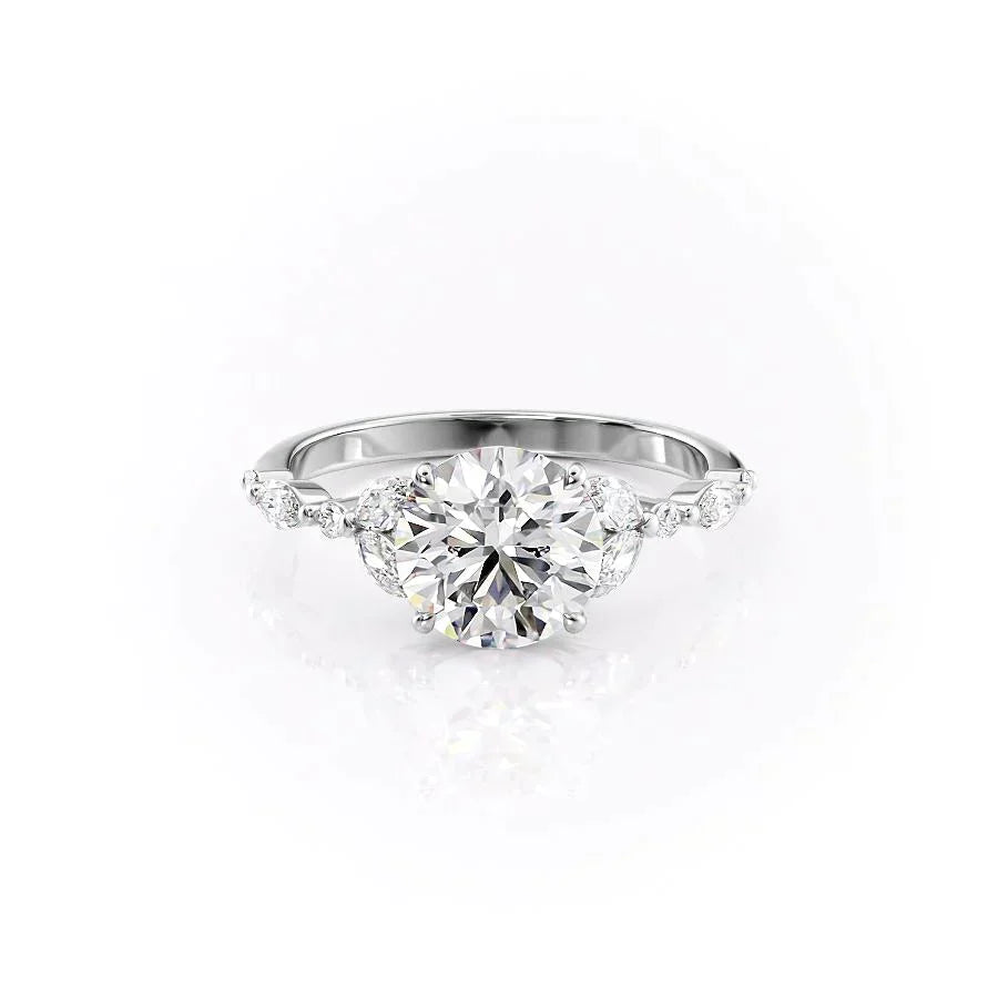 The Chelsea Set With A Round Moissanite