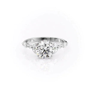 The Chelsea Set With A 4.5 Carat Round Moissanite