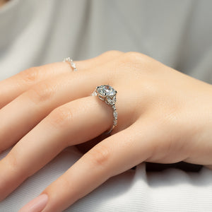 The Chelsea Set With A 2 Carat Round Lab Diamond