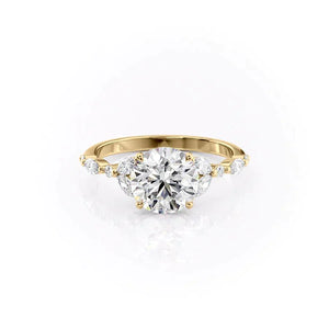 The Chelsea Set With A 3 Carat Round Moissanite