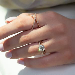 The Stacey Set With A 2 Carat Cushion Lab Diamond