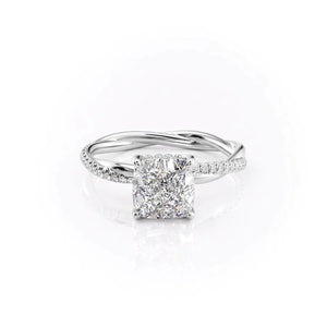The Stacey Set With A Cushion Moissanite