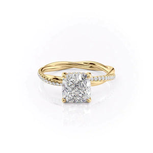 The Stacey Set With A 2 Carat Cushion Lab Diamond