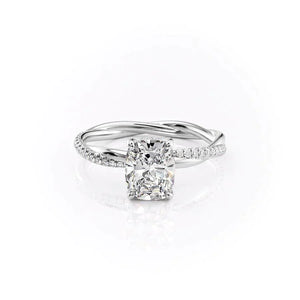 The Stacey Set With A Elongated Cushion Moissanite