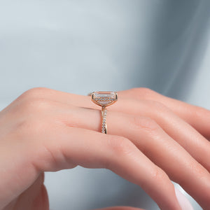 The Stacey Set With A 2 Carat Emerald Lab Diamond
