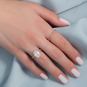 The Stacey Set With A 2 Carat Emerald Lab Diamond