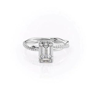 The Stacey Set With A 1.5 Carat Emerald Lab Diamond