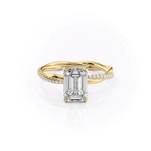 The Stacey Set With A 1.5 Carat Emerald Lab Diamond