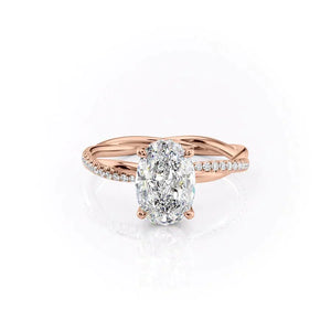 The Stacey Set With A 3 Carat Oval Lab Diamond