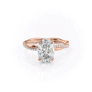The Stacey Set With A Oval Moissanite