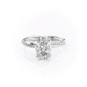 The Stacey Set With A Oval Moissanite