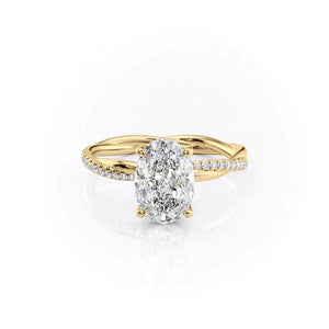The Stacey Set With A 1 Carat Oval Lab Diamond