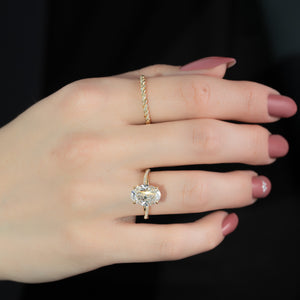 The Stacey Set With A 2 Carat Oval Lab Diamond