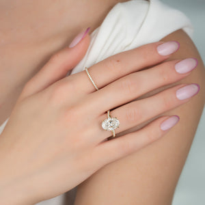 The Stacey Set With A 2 Carat Oval Lab Diamond