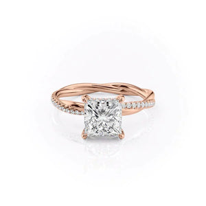 The Stacey Set With A 1.5 Carat Princess Lab Diamond