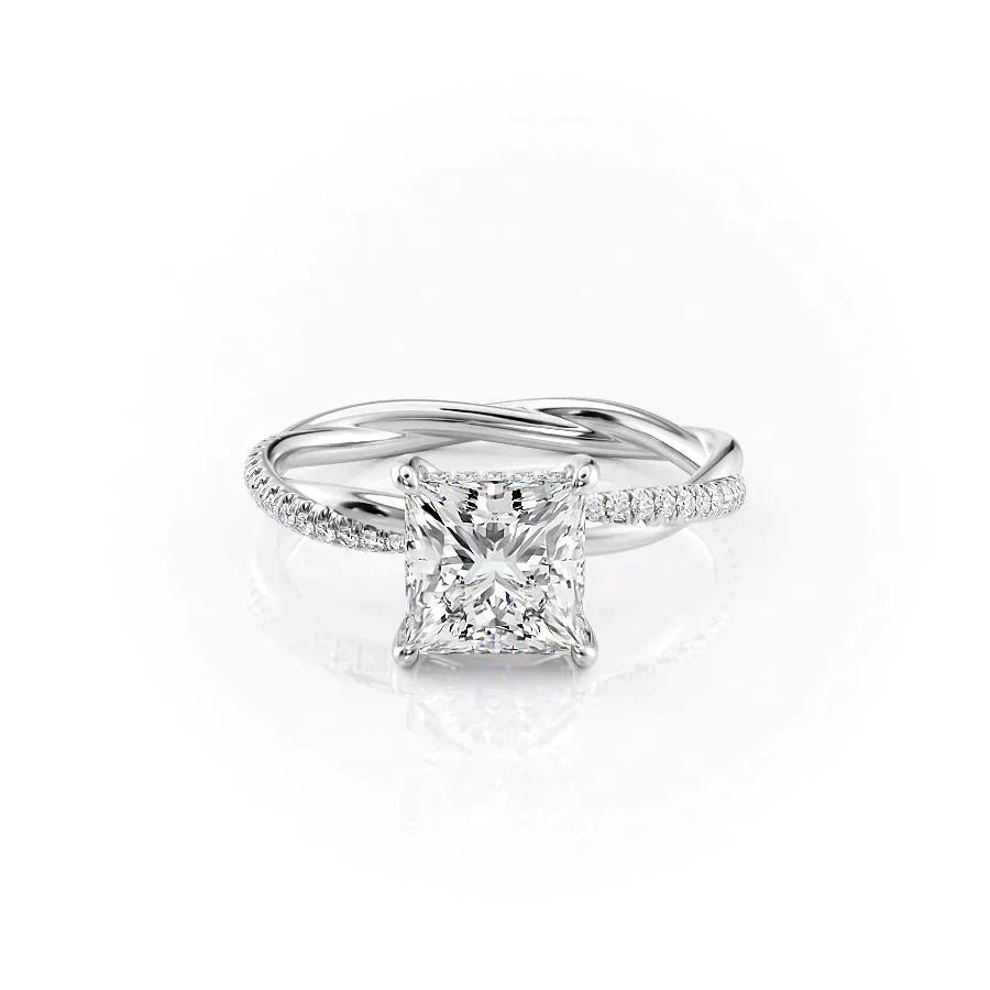 The Stacey Set With A Princess Moissanite