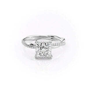The Stacey Set With A 2.5 Carat Princess Lab Diamond