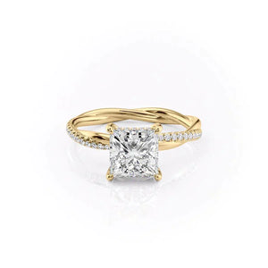 The Stacey Set With A 2.5 Carat Princess Lab Diamond