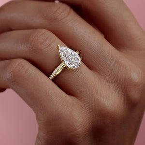 The Stacey Set With A 2 Carat Pear Lab Diamond