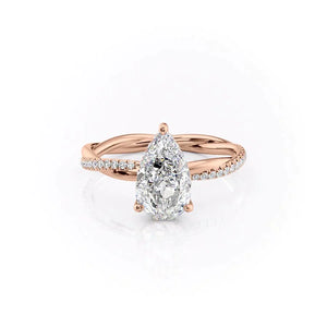 The Stacey Set With A 1 Carat Pear Lab Diamond