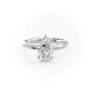 The Stacey Set With A 2 Carat Pear Lab Diamond