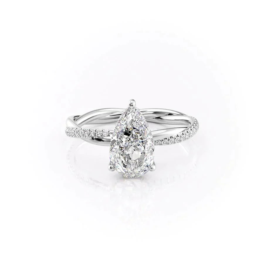 The Stacey Set With A Pear Moissanite