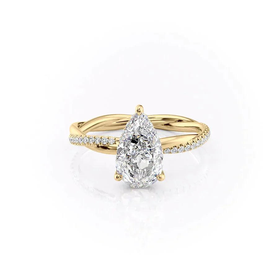 The Stacey Set With A 2 Carat Pear Lab Diamond