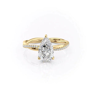 The Stacey Set With A 2 Carat Pear Lab Diamond