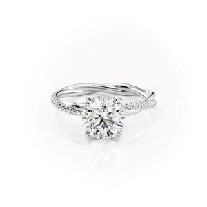 The Stacey Set With A 2 Carat Round Lab Diamond