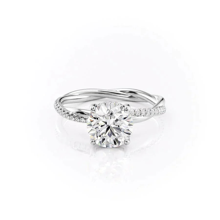 The Stacey Set With A 2.5 Carat Round Lab Diamond