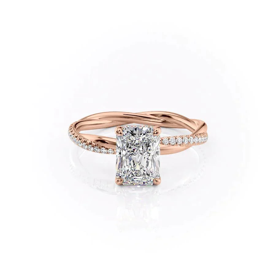 The Stacey Set With A 2 Carat Radiant Lab Diamond