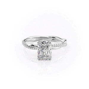 The Stacey Set With A 2.5 Carat Radiant Lab Diamond