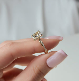The Stacey Set With A 3 Carat Radiant Lab Diamond