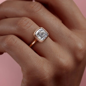 The Charlotte Set With A 2.5 Carat Cushion Moissanite