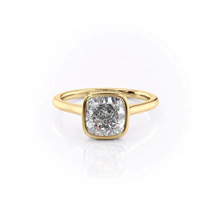 The Charlotte Set With A 2.5 Carat Cushion Lab Diamond